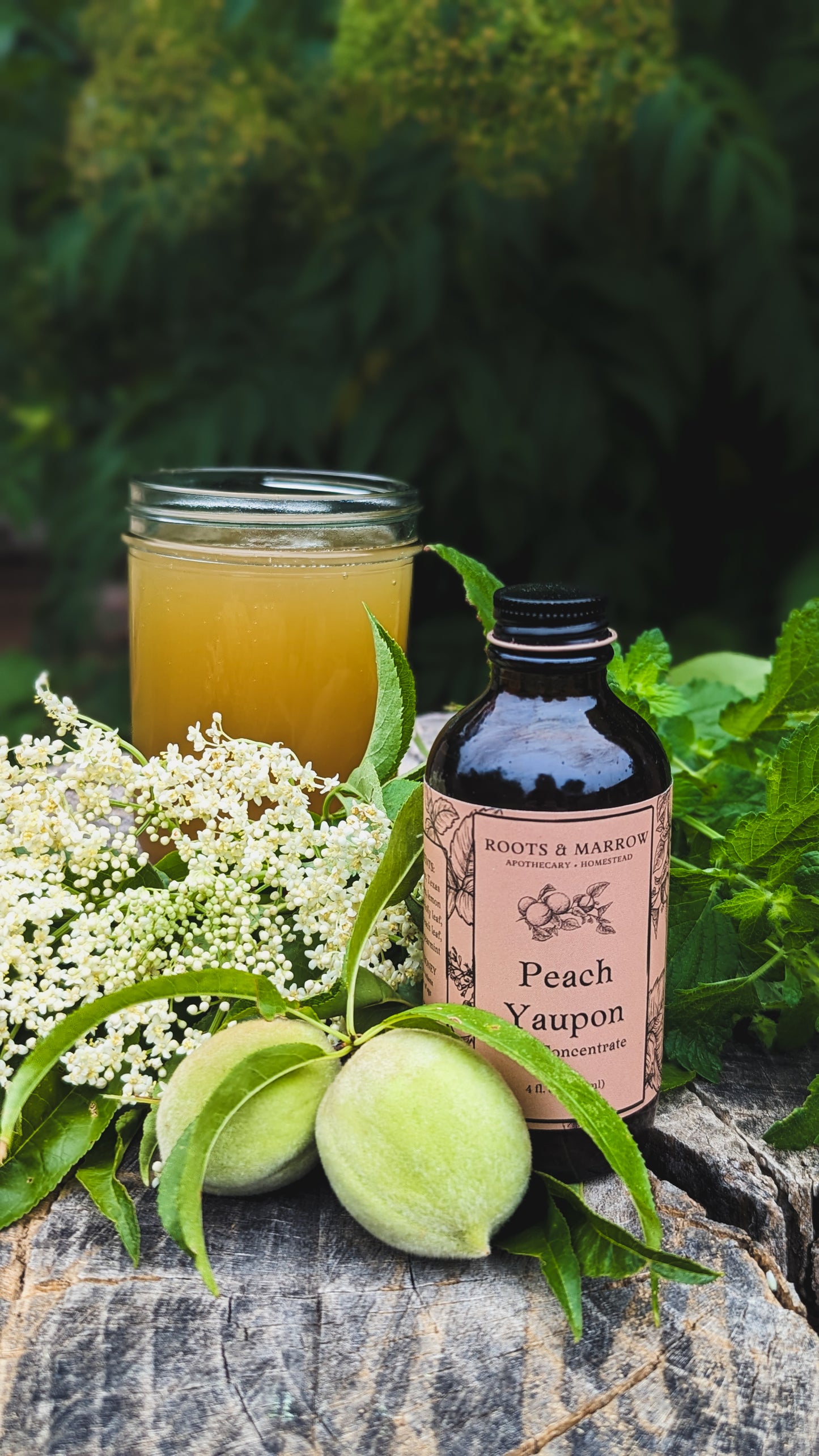Peach Yaupon Tea concentrate